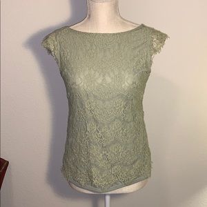 The Limited green lace blouse size xsmall